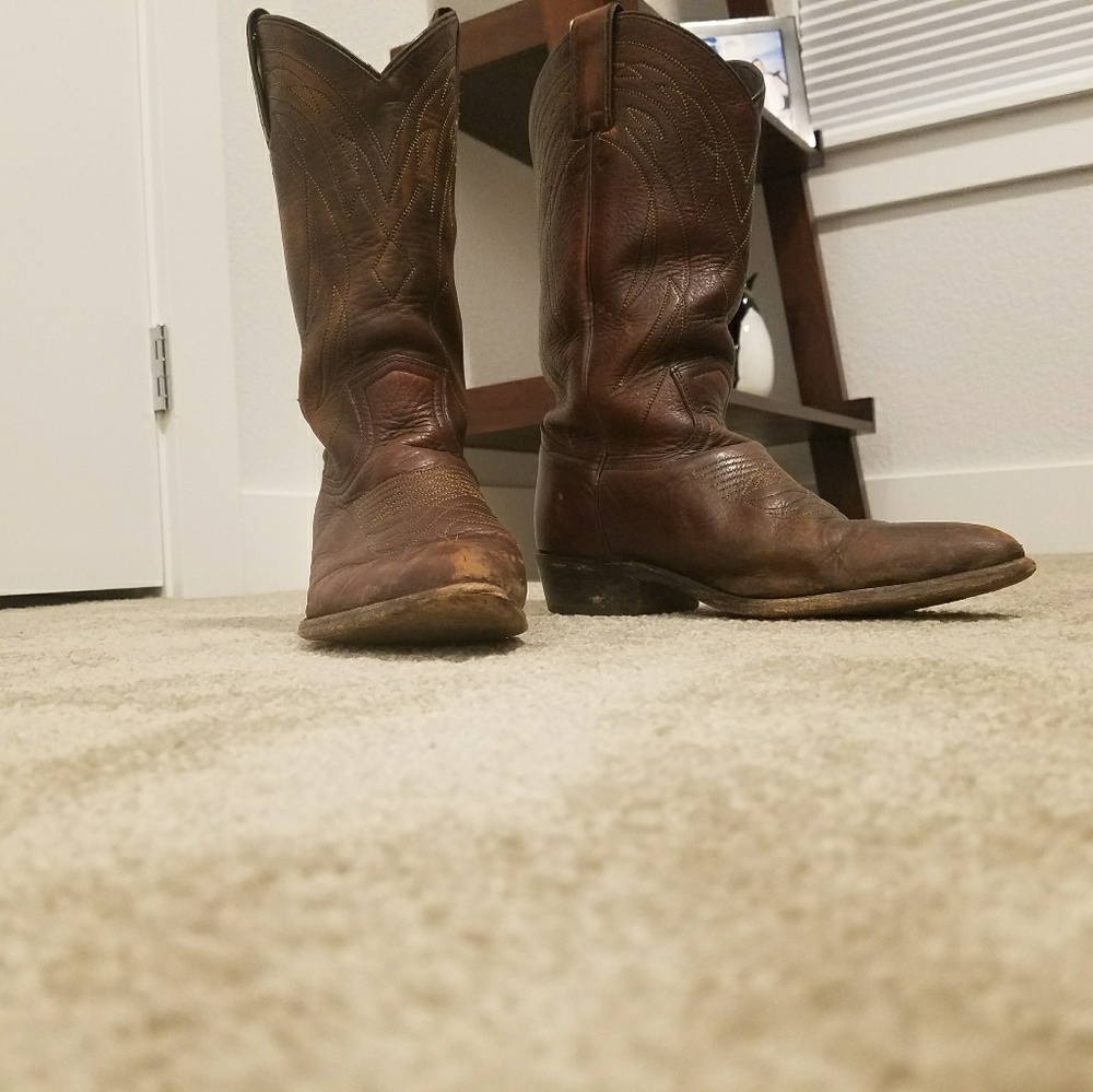 Frye brown cowboy boots